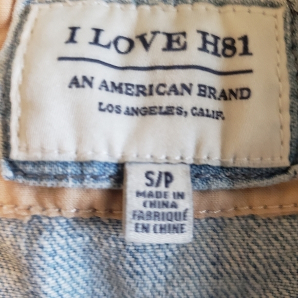 AN AMERICAN BRAND " I LOVE H81" JEANS JACKET LIGHT FADED BLUE WASH SIZE … - Picture 7 of 14